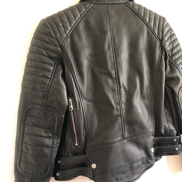 All Saints Papin Leather Biker Jacket - Picture 6 of 11